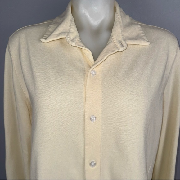 Vince. Shirt Button Up Women’s M Soft Yellow 100%. Cotton Long Sleeve - Picture 3 of 7